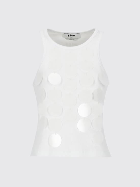 25SS 엠에스지엠 민소매 티셔츠 3842MDT81257120 01 White - MSGM