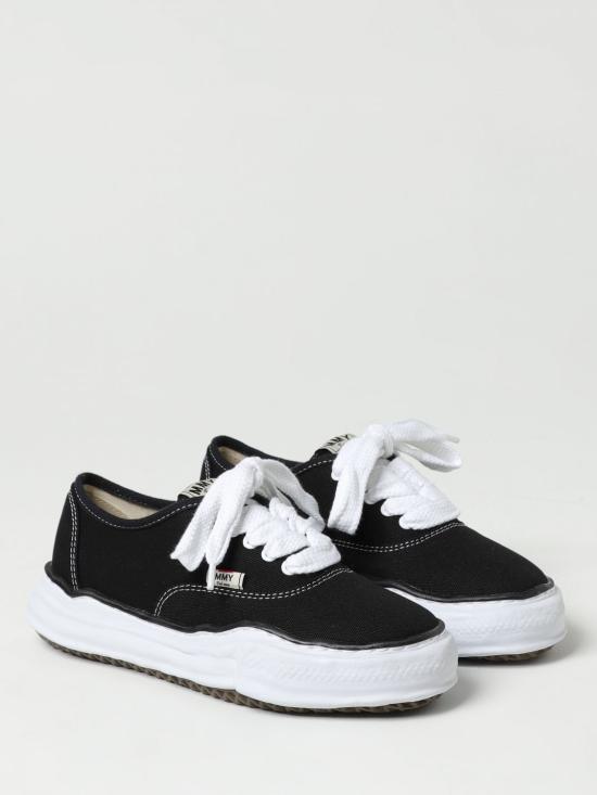 26SS 메종 미하라 야스히로 베이커 OG 솔 캔버스 로우 컷 A02FW704 Black - MAISON MIHARA YASUHIRO