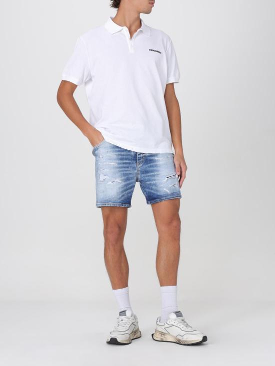 25FW 디스퀘어드2 폴로 티셔츠 S71GL0054S22743 100 White - DSQUARED2