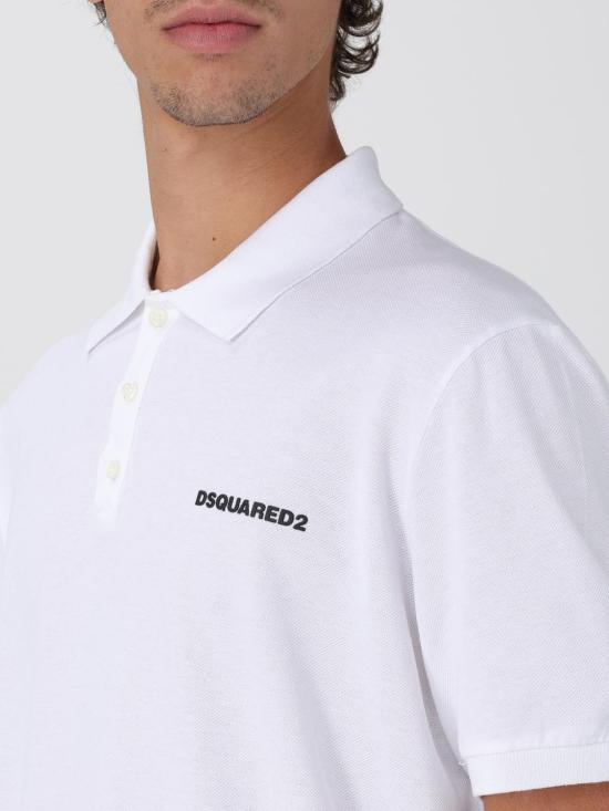 25FW 디스퀘어드2 폴로 티셔츠 S71GL0054S22743 100 White - DSQUARED2