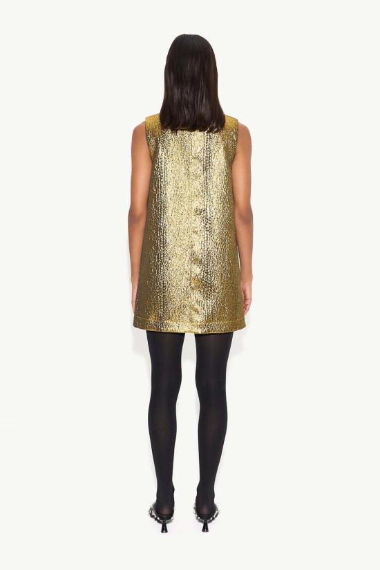 사이먼밀러 숏 원피스 Simon Miller Fountain Metallic 미니 드레스 스타 골드 - SIMONMILLER