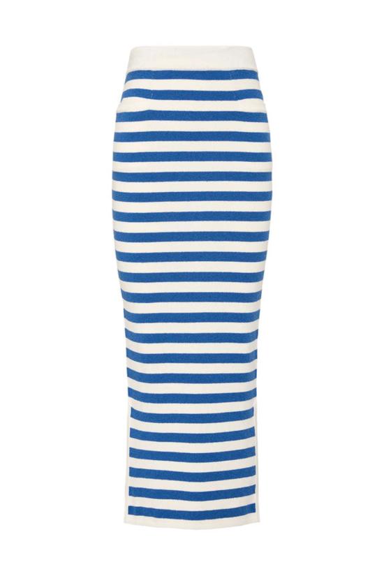  포제 롱 스커트 포세 아리  블루 스트라이프 - POSSE