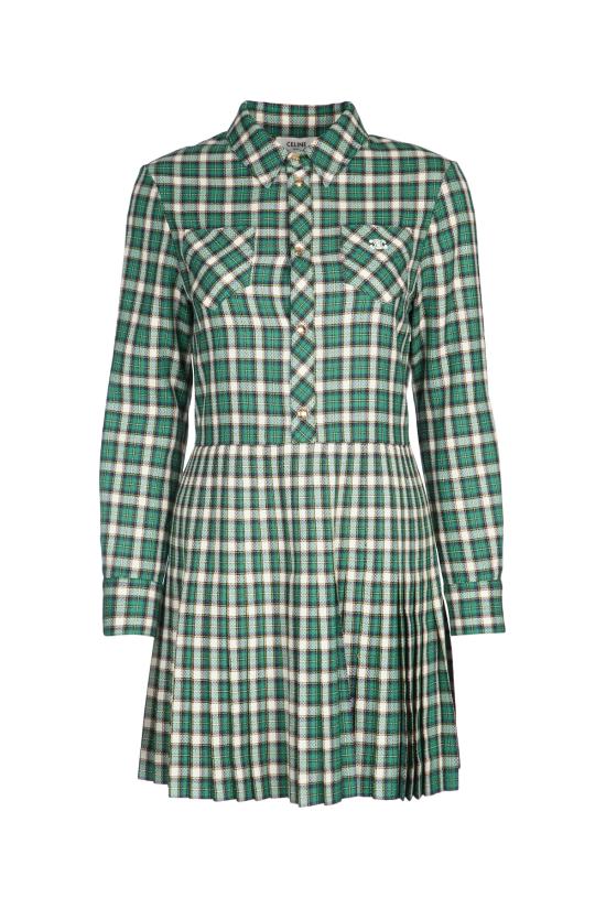 25FW 셀린느 숏 원피스 RR0CE0231 GAF1 EMERALD CHALK YELLOW