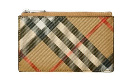 25FW 버버리 체크 지퍼 카드 지갑  8091900 A2021 SAND