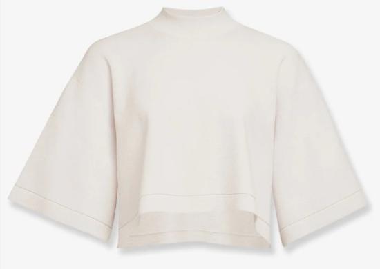 25FW 알라이아 반팔 티셔츠 AA9H1232K083B 000 BLANC