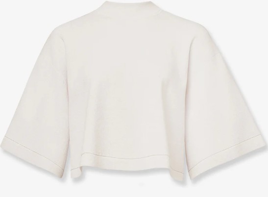 25FW 알라이아 반팔 티셔츠 AA9H1232K083B 000 BLANC - ALAIA