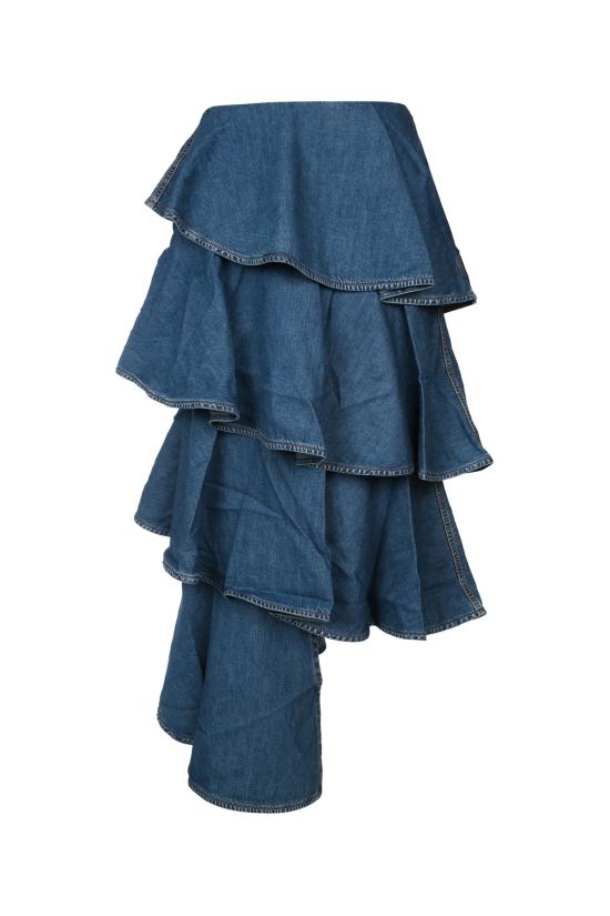 25FW 알라이아 데님 스커트 AA9J2358D004B 505 BLEUMINERAL