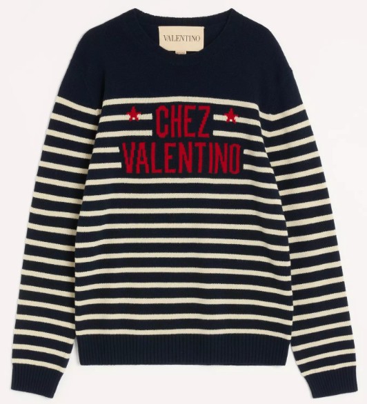 25FW 발렌티노 가라바니 스웨터 7V3KC34WB1W DYB ULTRAMARINE DARK BLUE BURRO