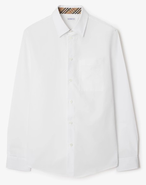 25FW 버버리 코튼 포플린 셔츠  8113135 A1464 WHITE