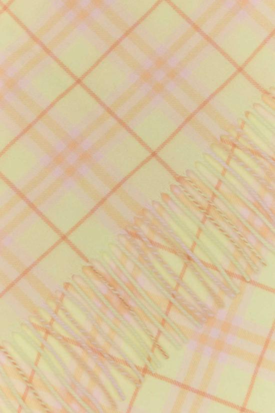 25FW 버버리 체크 캐시미어 해피 스카프 8079989 A4652 SHERBET - BURBERRY