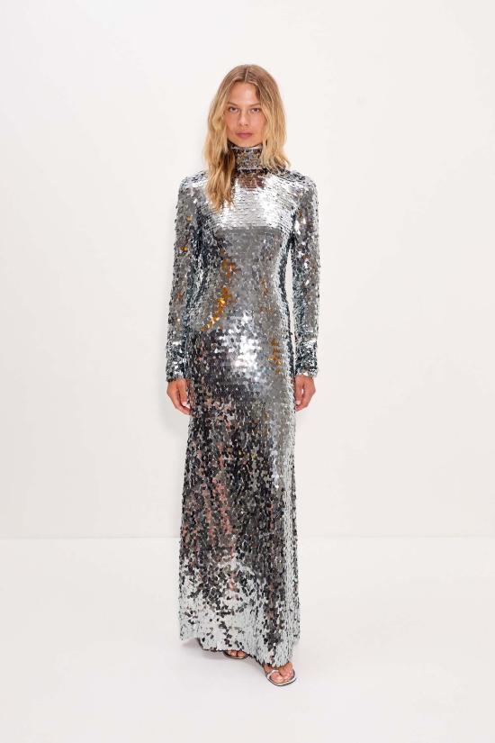  사이먼밀러 롱 원피스 Simon Miller Sculpty Sequin Dress Satellite Silver - SIMONMILLER