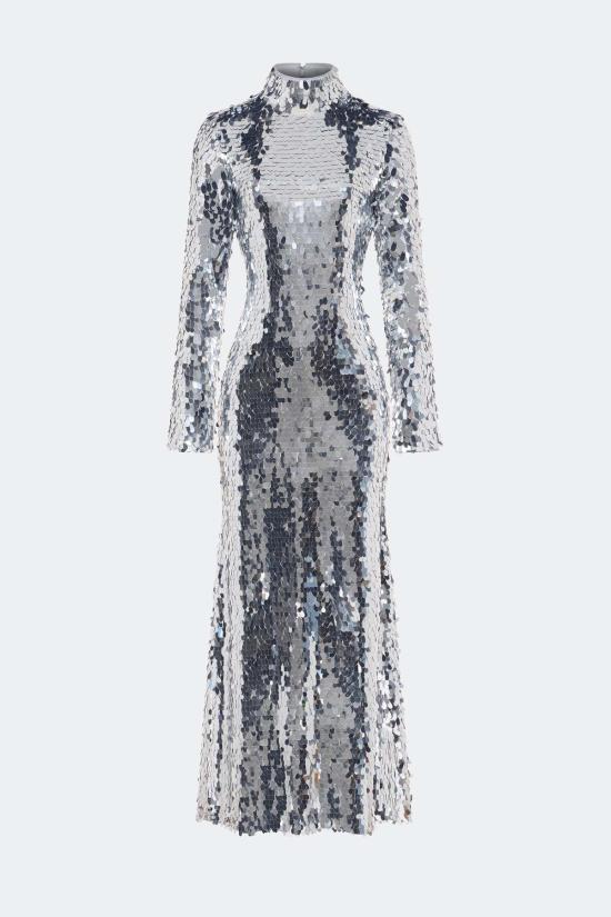  사이먼밀러 롱 원피스 Simon Miller Sculpty Sequin Dress Satellite Silver - SIMONMILLER