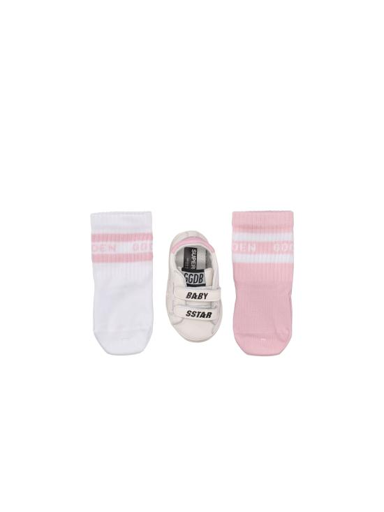 26FW [주니어] 골든구스 스니커즈 GIF00534F007129 11410 WHITE BABY PINK - GOLDEN GOOSE