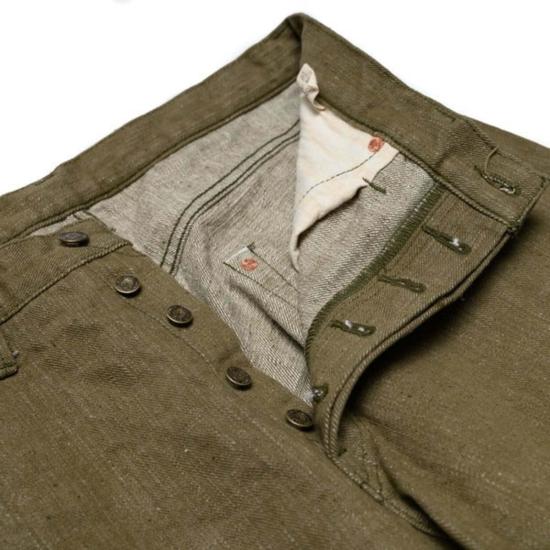  사무라이 진스 데님 팬츠 사무라이 진 S0150 Gnx "Uguisu" 17oz 셀비지 데님 레귤러 스트레이트 핏 - SAMURAI JEANS