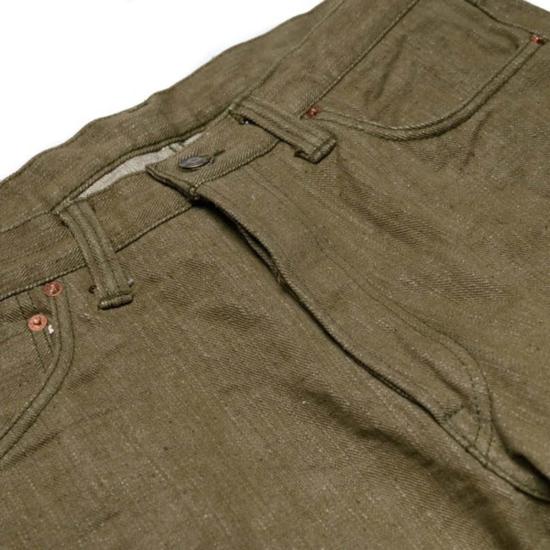  사무라이 진스 데님 팬츠 사무라이 진 S0150 Gnx "Uguisu" 17oz 셀비지 데님 레귤러 스트레이트 핏 - SAMURAI JEANS