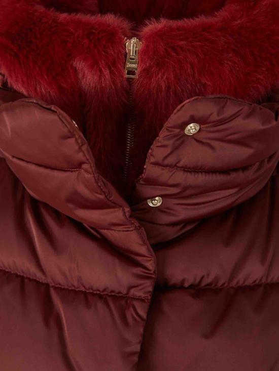 25FW 에르노 새틴 & 레이디 얼터너티브 퍼 베스트  PI002125D12170Z 6705BORDEAUX RED - HERNO