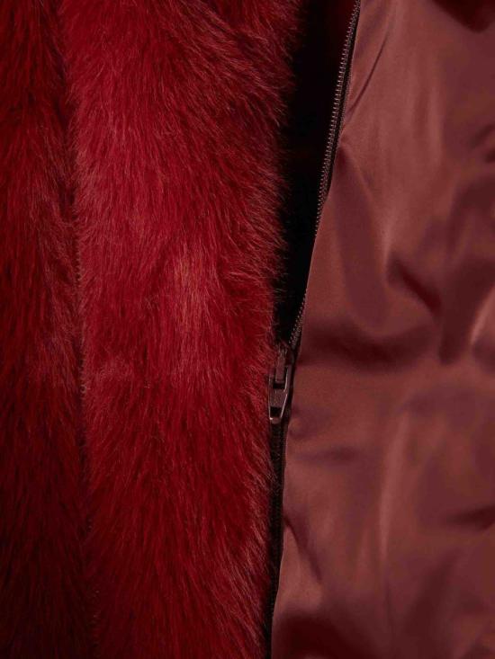 25FW 에르노 새틴 & 레이디 얼터너티브 퍼 베스트  PI002125D12170Z 6705BORDEAUX RED - HERNO