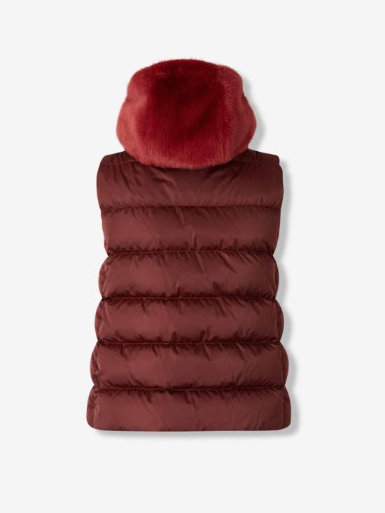 25FW 에르노 새틴 & 레이디 얼터너티브 퍼 베스트  PI002125D12170Z 6705BORDEAUX RED - HERNO