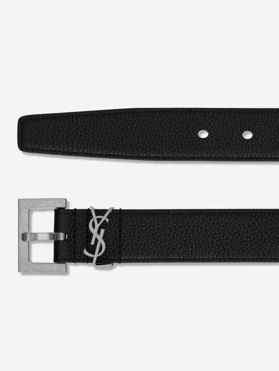25FW 생로랑 모노그램 벨트 634440DTI0E 1000NERO Black - SAINT LAURENT
