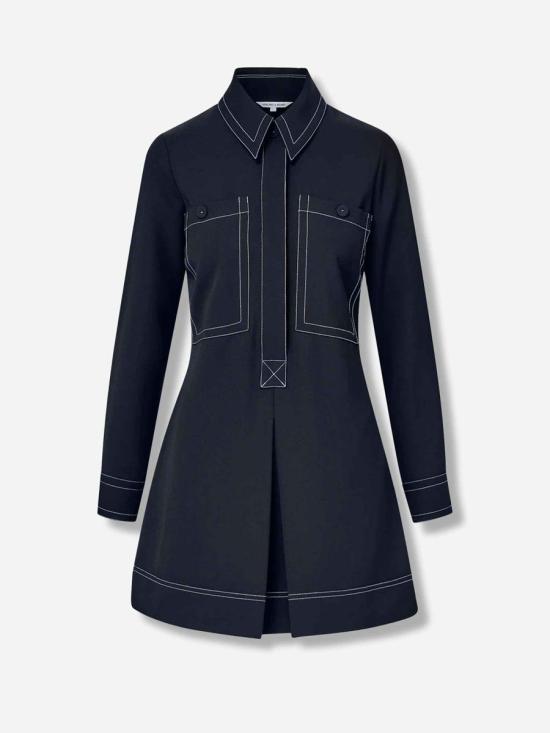 25FW 베로니카비어드 미디 원피스 2507CP3221718 B0055NAVY MIDNIGHT BLUE