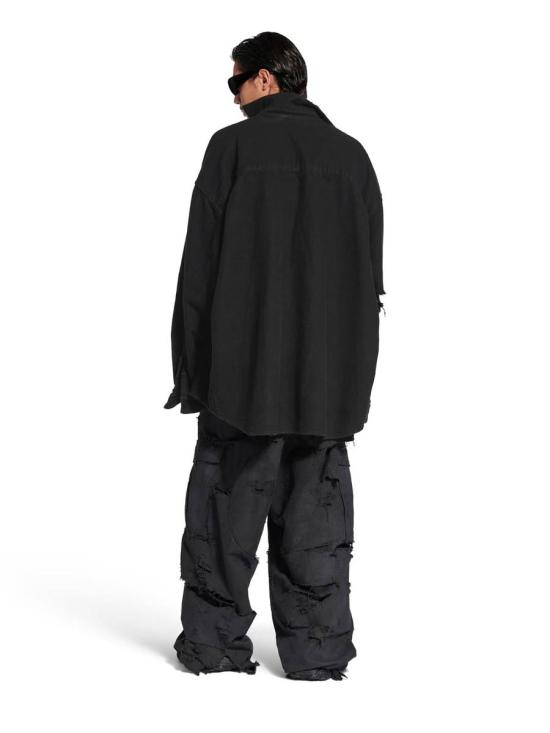 25FW 발렌시아가 자켓 839196TSM30 1852GREY BLACK OVERDYED Black - BALENCIAGA