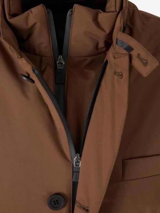 25FW 에르노 2 레이어 윈드스토퍼 이너 디테일 블레이저 PI001243U12840 8158BRONZO BROWN - HERNO