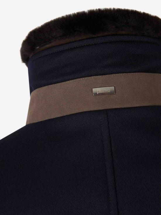 25FW 에르노 사선 울 카코트 IM000369U33186 9200Blue NAVY BLUE - HERNO