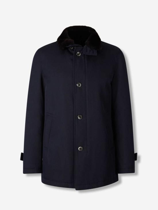 25FW 에르노 사선 울 카코트 IM000369U33186 9200Blue NAVY BLUE - HERNO
