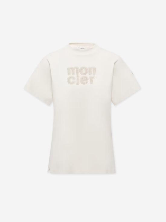25FW 몽클레어 반팔 티셔츠 K20938C0002889AUO 036 WHITE