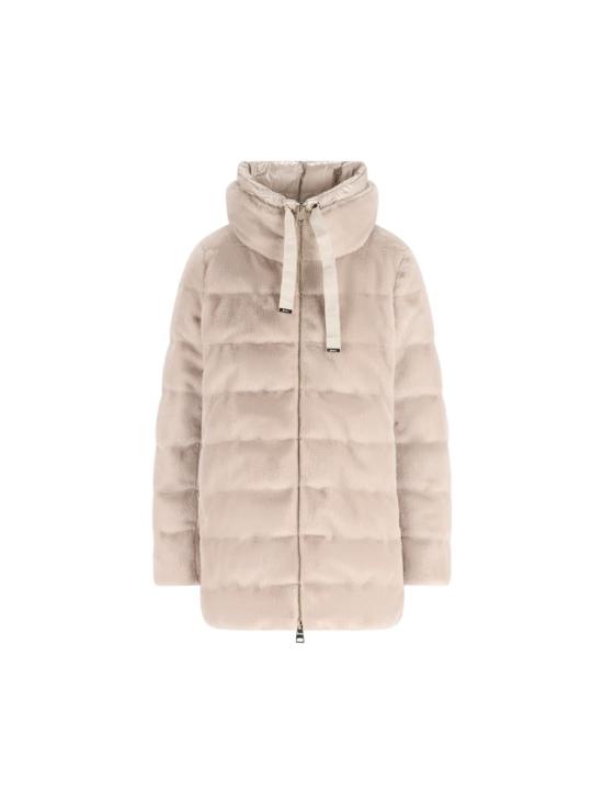25FW 에르노 레이디 얼터너티브 퍼 & 울트라라이트 나일론 베스트  PI002123D126301985 AI25 Beige