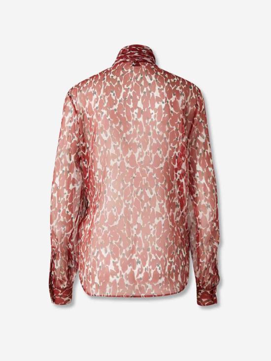 25FW 생로랑 블라우스 842861Y4J35 9477CRAIE ROUGE NOIR RED - SAINT LAURENT