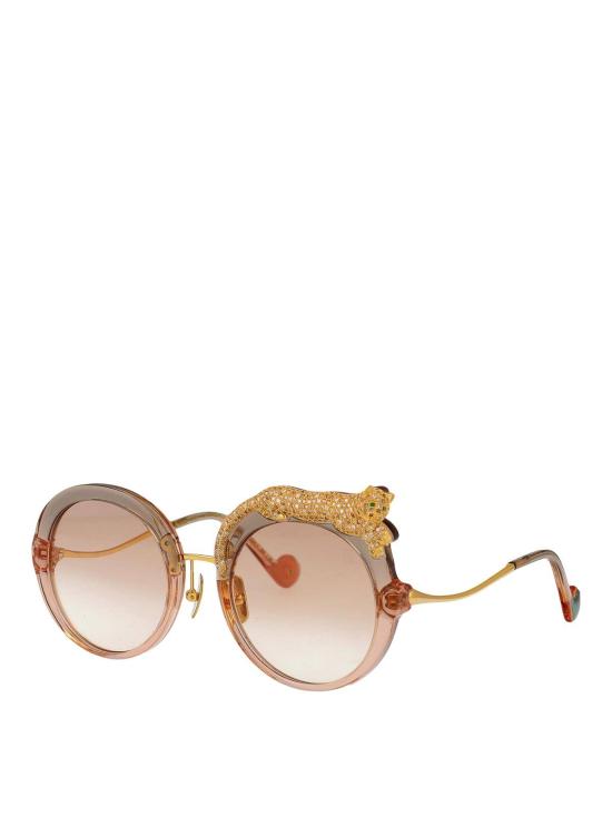 25SS 안나 카린 클라슨 선글라스 ROSEETLAROUECRYSTALGOLDTOBACCO - ANNA KARIN KARLSSON
