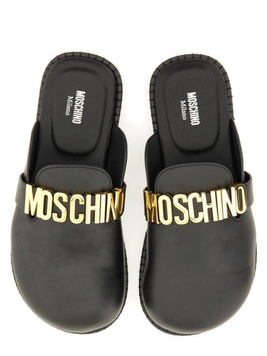 25FW 모스키노 플랫 슈즈 MA10162G1N MF0000 Black - MOSCHINO