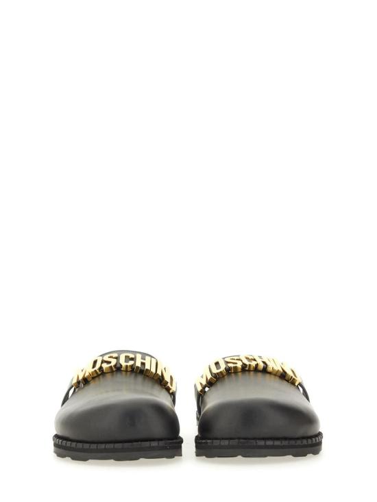 25FW 모스키노 플랫 슈즈 MA10162G1N MF0000 Black - MOSCHINO