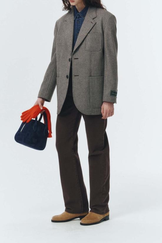  던스트 데님 팬츠 에센셜 스트레이트 풀 렝스 진 브라운 - DUNST