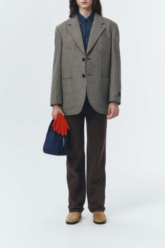  던스트 데님 팬츠 에센셜 스트레이트 풀 렝스 진 브라운 - DUNST