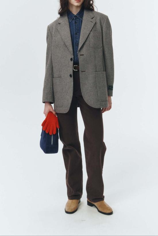  던스트 데님 팬츠 에센셜 스트레이트 풀 렝스 진 브라운 - DUNST