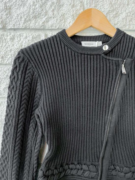  조나단 심카이 자켓 Jonathan Simkhai Andi Peplum 재킷 블랙 - JONATHAN SIMKHAI