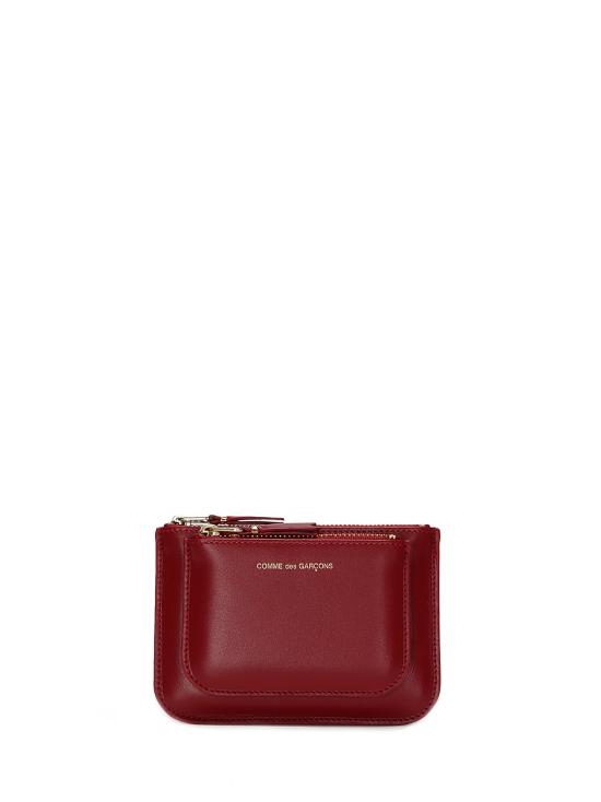 25FW 꼼데가르송 클래식 레더 라인 파우치 SA8100OP 3 RED