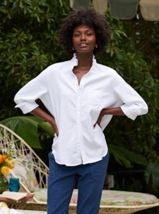  프랭크 앤 에일린 탑 프랭크 앤 아일린 릴렉스 버튼업 셔츠 화이트 - FRANK & EILEEN