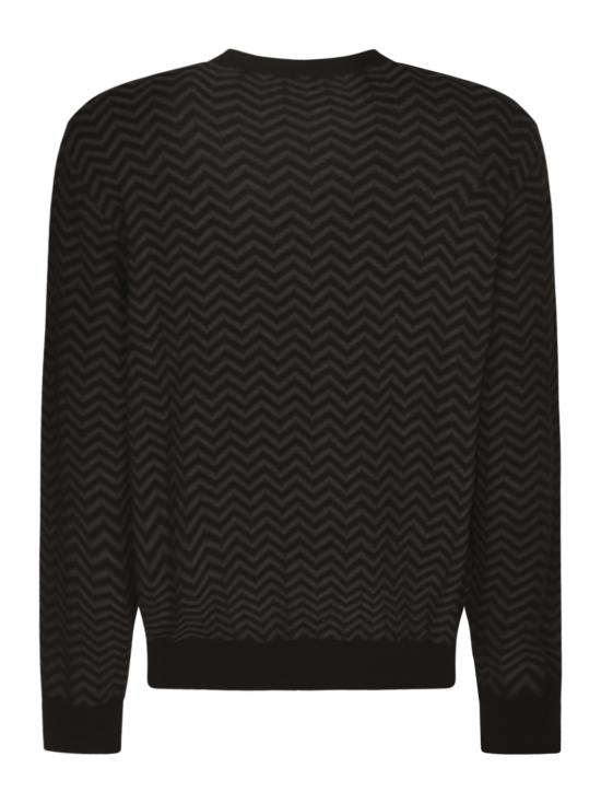 25FW 조르지오 아르마니 스웨터 GM001957AF19069 FC001 Black grey - GIORGIO ARMANI