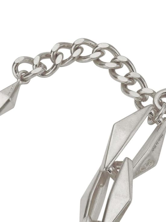 25SS 지미추 목걸이/팬던트 DIAMONDCHNNECKLACECZIANTIQUESILVER Silver - JIMMY CHOO