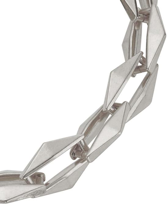 25SS 지미추 목걸이/팬던트 DIAMONDCHNNECKLACECZIANTIQUESILVER Silver - JIMMY CHOO
