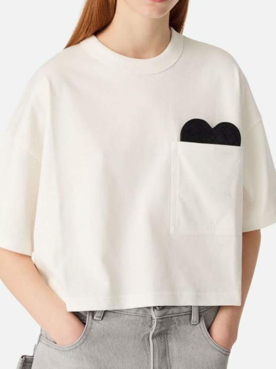 26SS 보테가베네타 반팔 티셔츠 817573V4XI09071 White - BOTTEGA VENETA