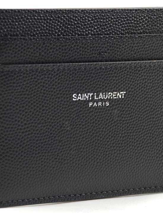  생로랑 실버 로고 그레인레더 375946BTY0N1000 Black - SAINT LAURENT