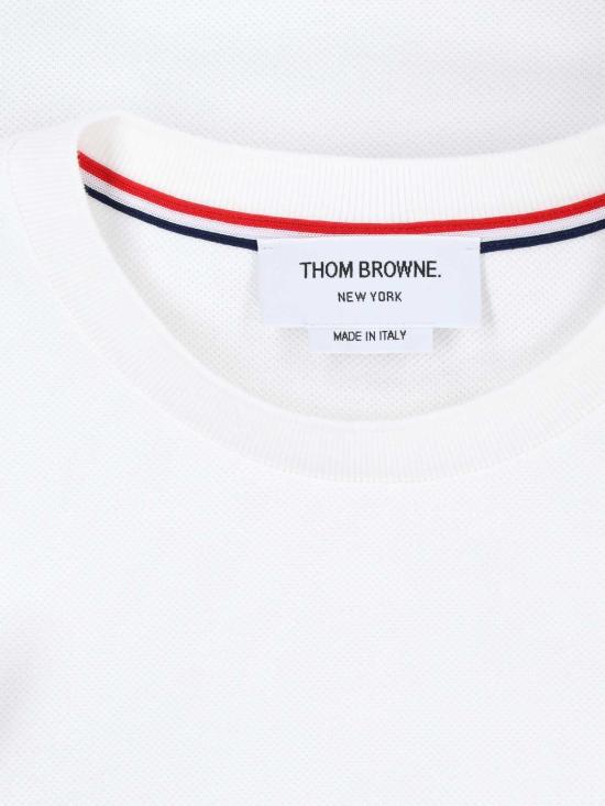 26SS 톰브라운 클래식 피케 4바 티 MJS123A00050100 White - THOM BROWNE