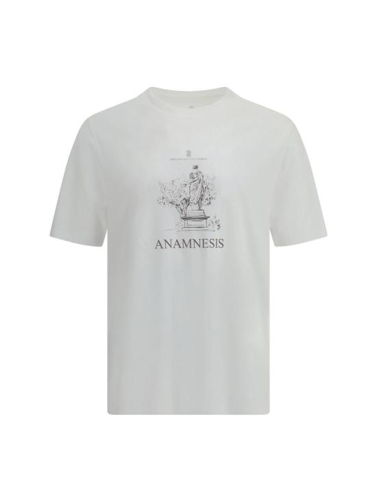 25FW 브루넬로 쿠치넬리 반팔 티셔츠 M0B138485 CC770 WHITE