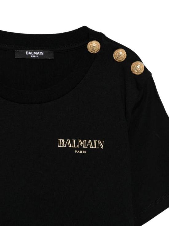 25FW [키즈] 발망 티셔츠 BX8R51 Z3186 930OR Black - BALMAIN