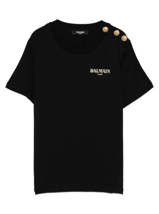 25FW [키즈] 발망 티셔츠 BX8R51 Z3186 930OR Black