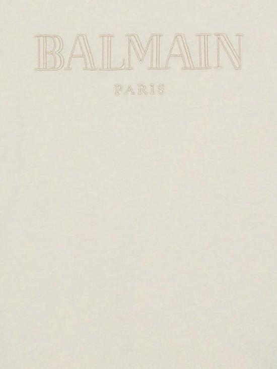 25FW [키즈] 발망 티셔츠 BX8P41 Z3186 107BG Beige - BALMAIN